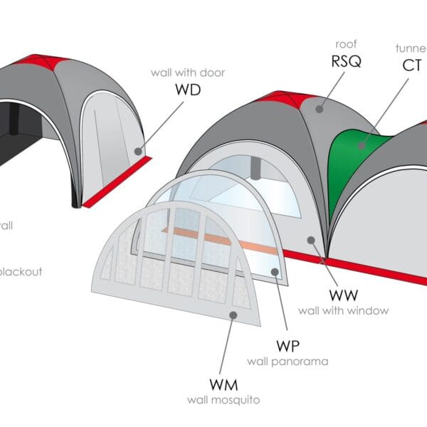 AXION Inflatable Tent SQUARE - content pics