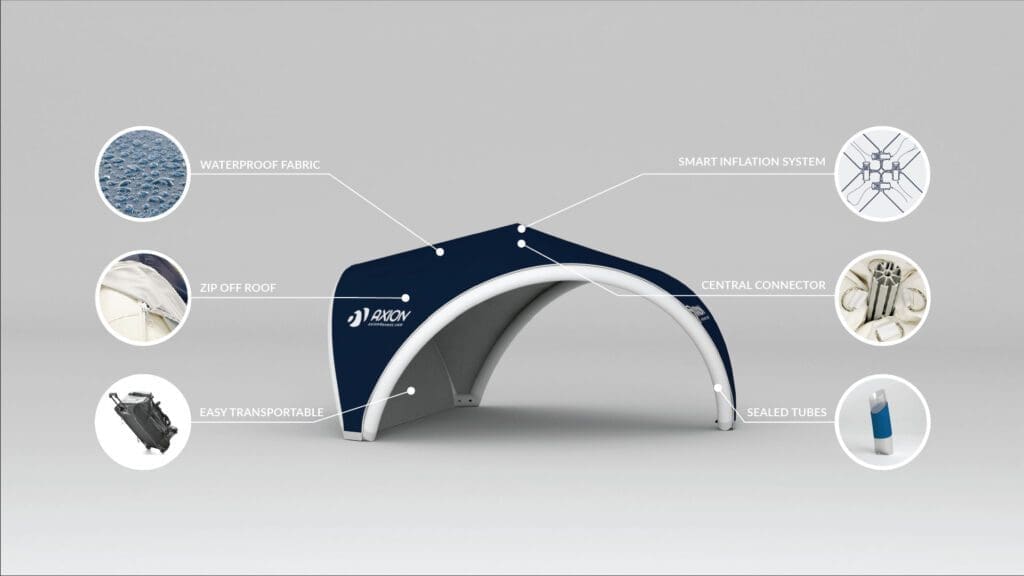 AXION Inflatable Tent TRIPOD - content pics