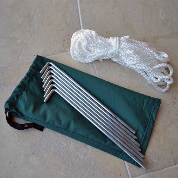 Sun Leisure Gazebo Tie down kit for soft ground - product in use